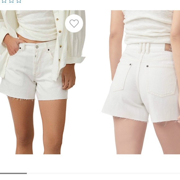 ✅✅🌷Free People “ We the Free” Ivy Mid Rise Short 31 Crystal Clear - Picture 2 of 11